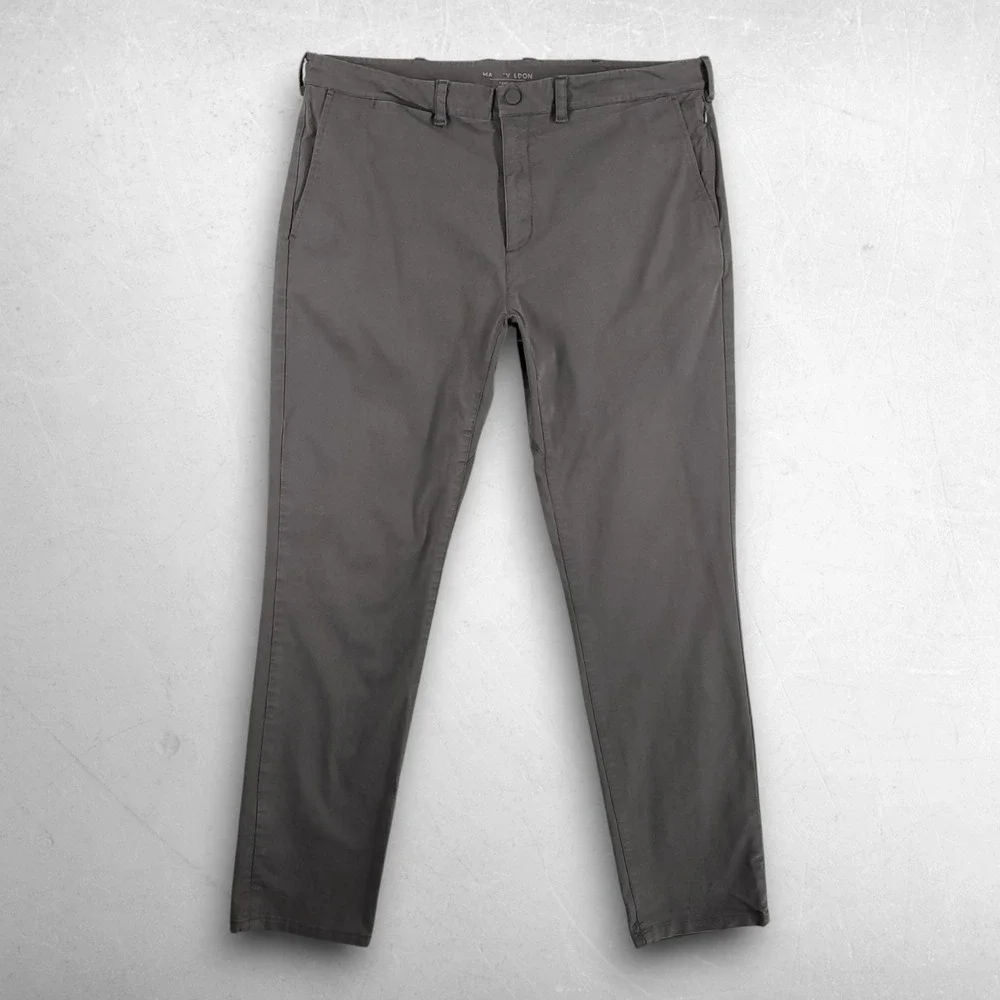 Mack Weldon Maverick Tech Chinos Men 36x32 Gray Gorpcore Normcore Minimalist